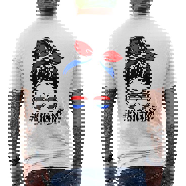 Koningsdag Netherlands Messy Bun Kingsday Dutch Kings Day Men's Back Print T-shirt