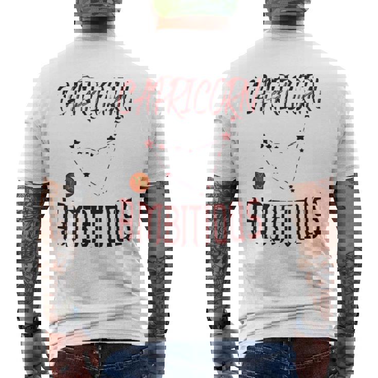Live For Capricorn Ambitious Zodiac Sign Men's Back Print T-shirt