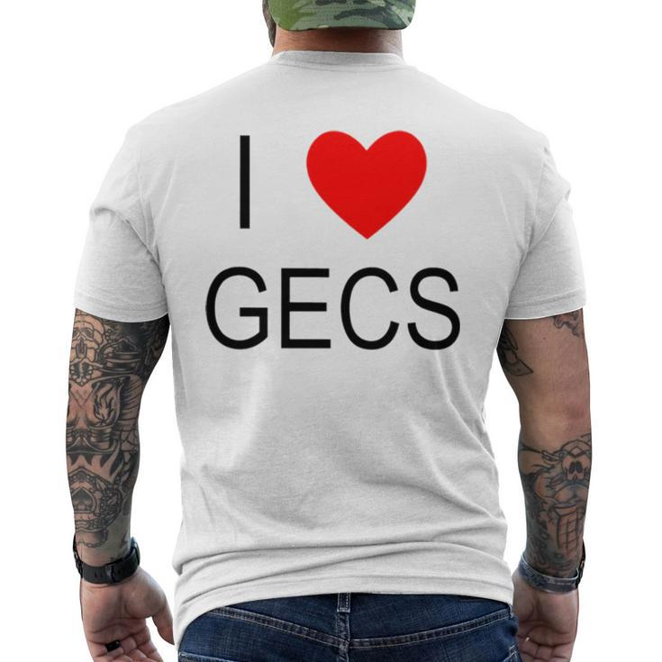 I Love Gecs Men's Back Print T-shirt