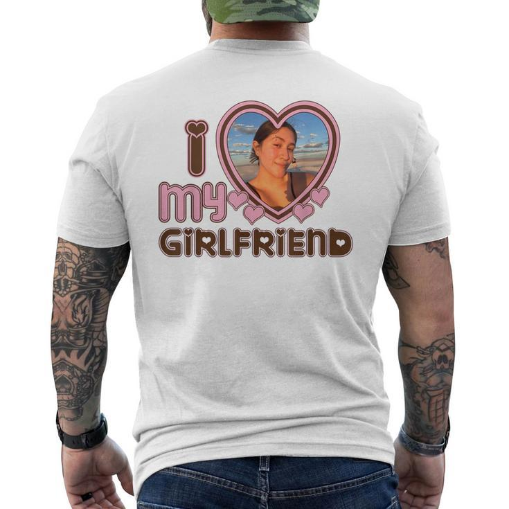 Mens I Love My Girlfriend Custom Men's Back Print T-shirt