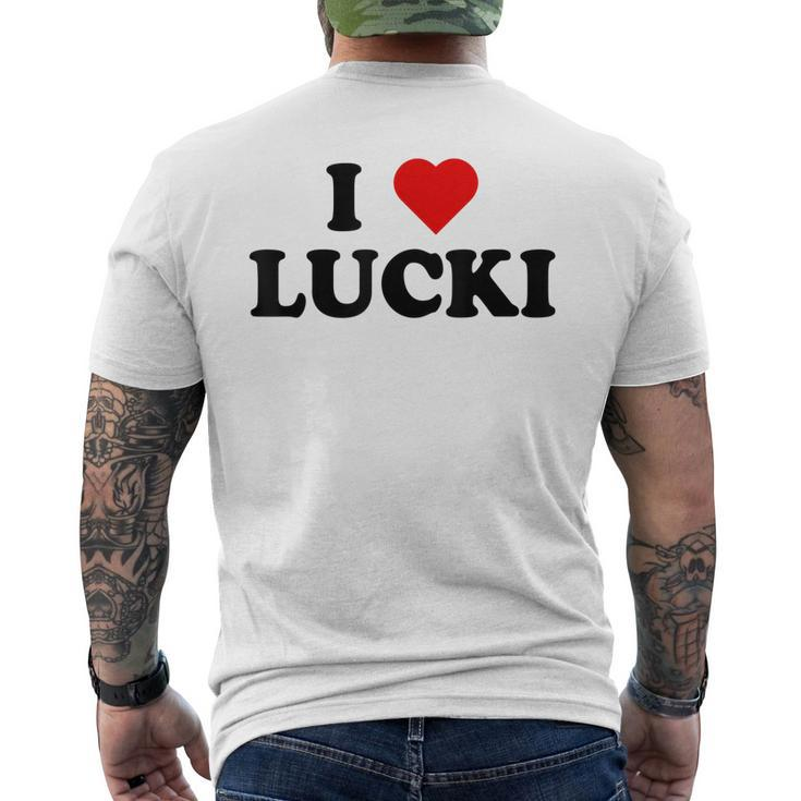 I Love Lucki I Heart Lucki Men's Back Print T-shirt