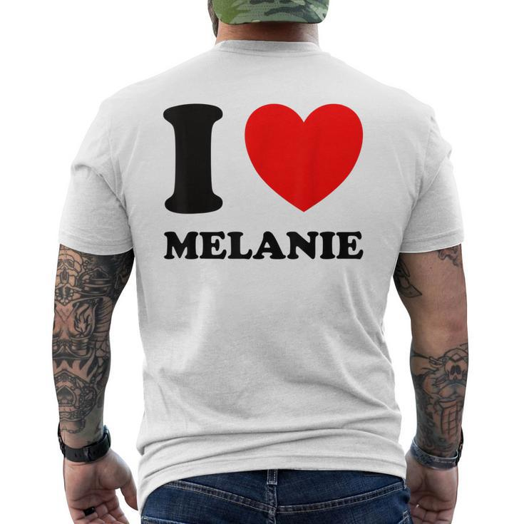 I Love Melanie Men's Back Print T-shirt