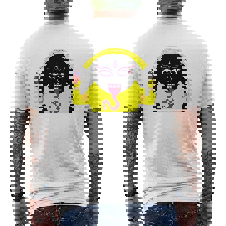 Maa Kali Spiritual Hinduism Jainism And Buddhism Men's Back Print T-shirt
