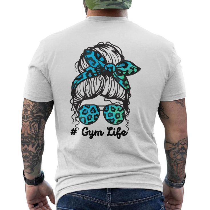 Messy Bum Mom Gym Life Leopard Men's Back Print T-shirt