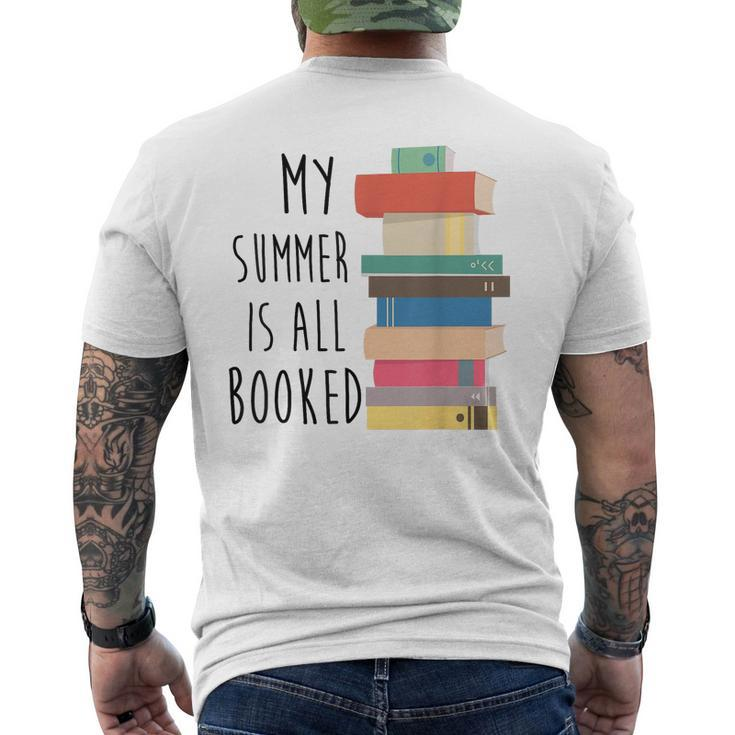 My Summer Is All Booked Summer Reading 2023 Funny Book Lover  Mens Back Print T-shirt