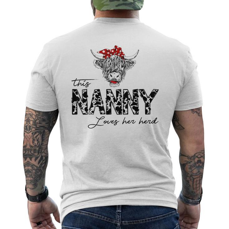 This Nanny Loves Her Herd Cowgirl Boys Girls Men's Back Print T-shirt
