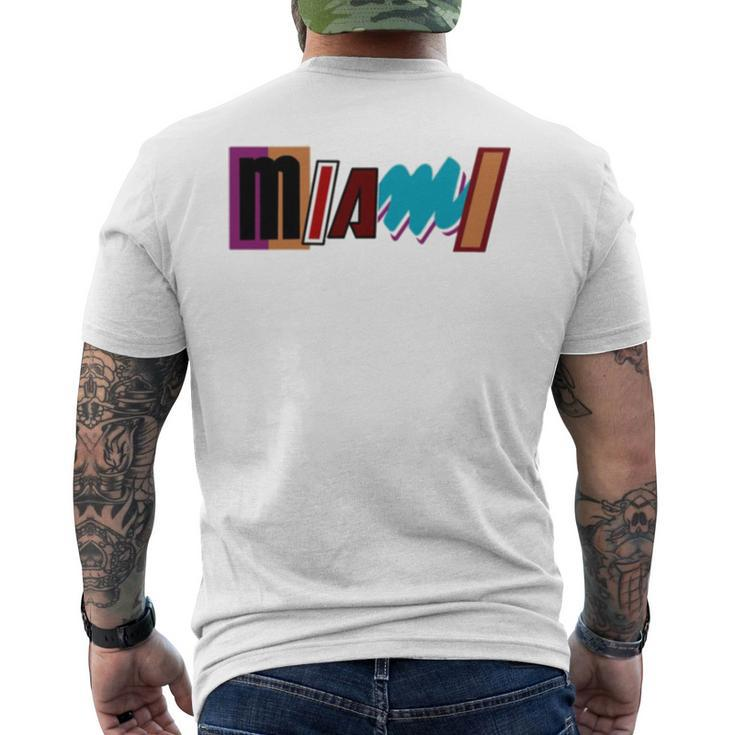New Jersey Miami Aesthetic Men's Back Print T-shirt