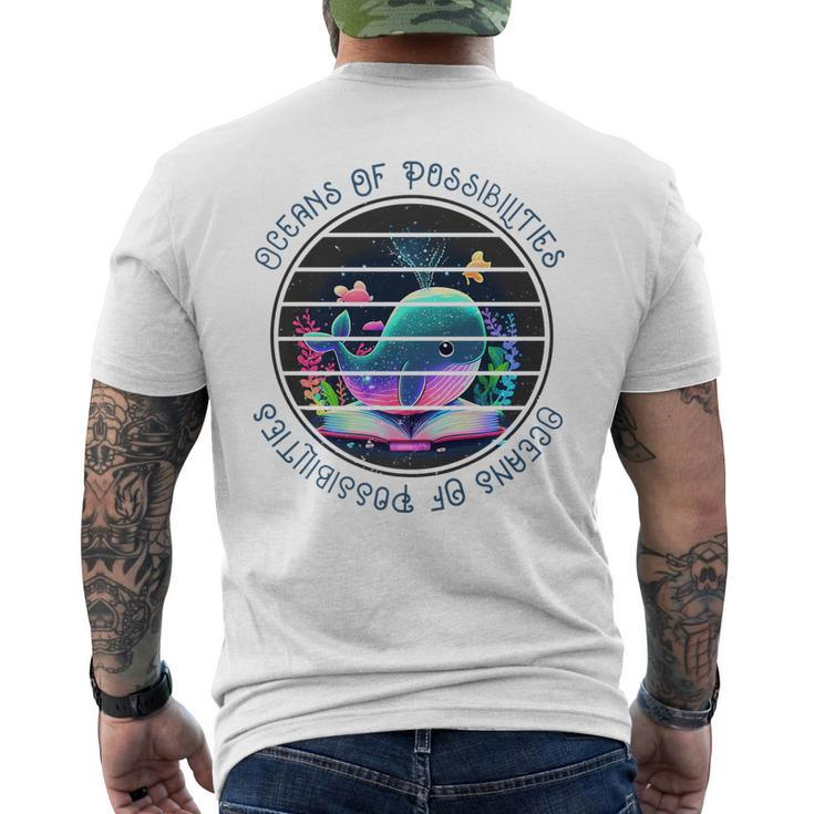Oceans Of Possibilities Summer Reading Kawaii 2023 Librarian Men's Back Print T-shirt