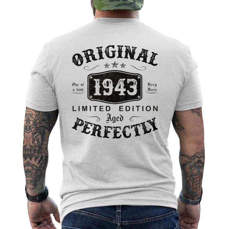 Original 1943 80 Years Old 80Th Birthday For Men Men's T-shirt Back Print