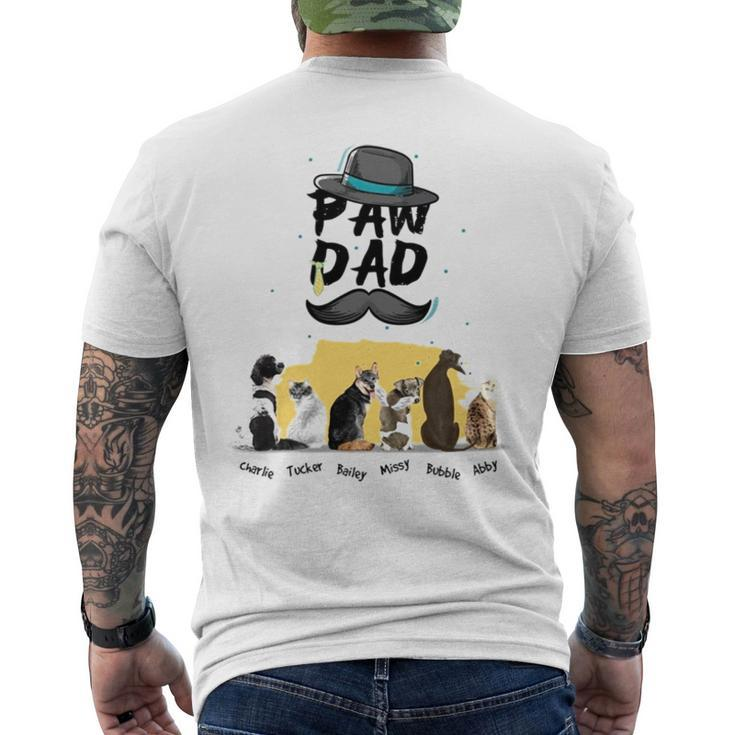 Paw Dad V2 Men's Back Print T-shirt