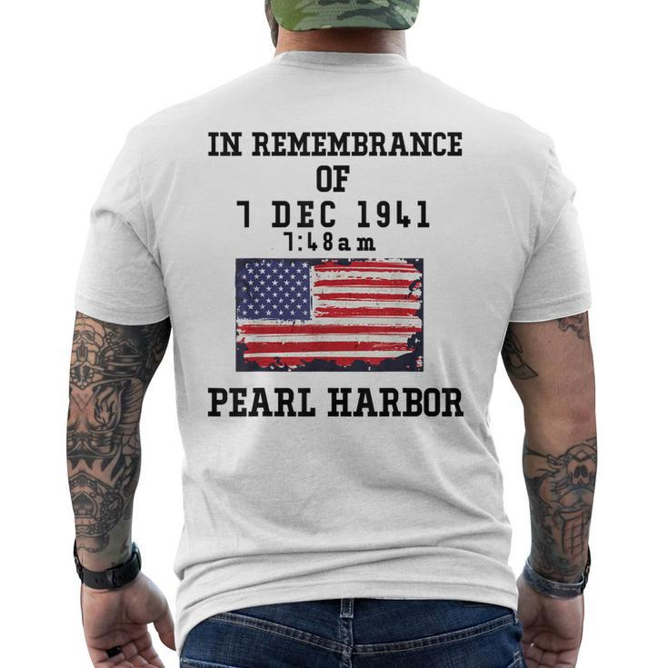 Pearl Harbor T Navy Veteran Men's Back Print T-shirt