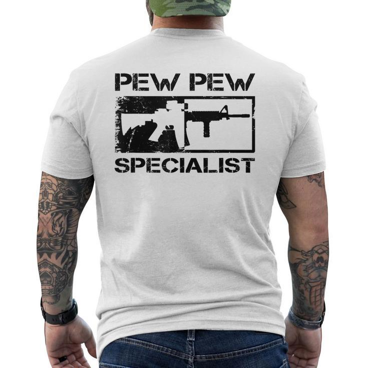 Pew Pew Specialist - 556 Pro Gun Ar15 Rifle M4 Gun Men's T-shirt Back Print