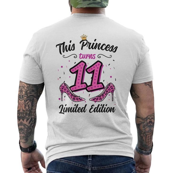This Princess Turns 11 Girl 11Th Birthday Men's Back Print T-shirt