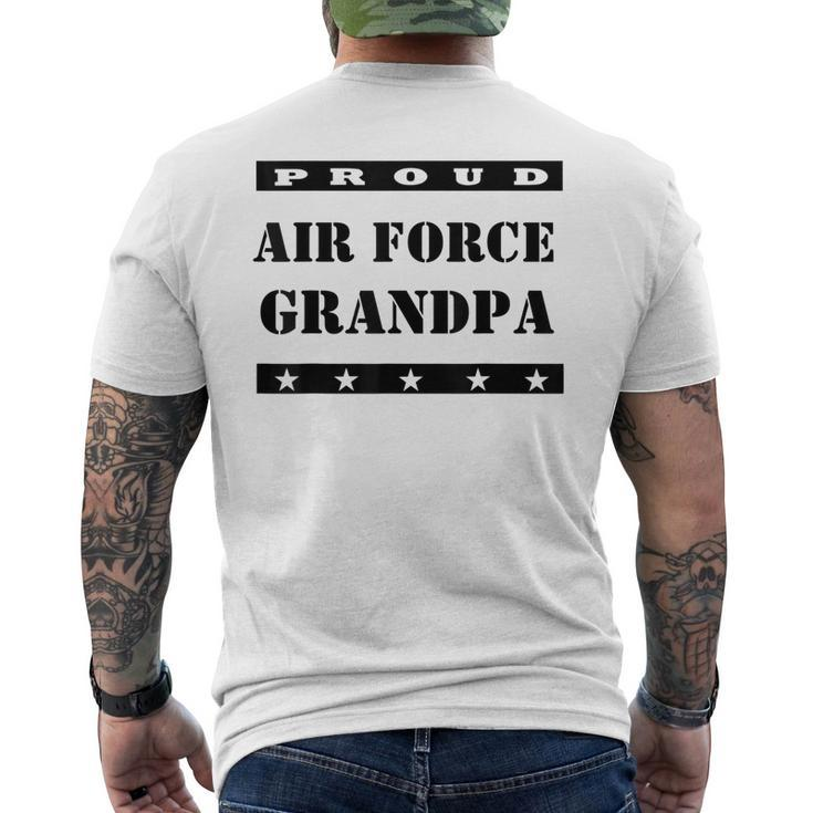 Proud Air Force Grandpa T Usa Patriotic Military Men's Back Print T-shirt