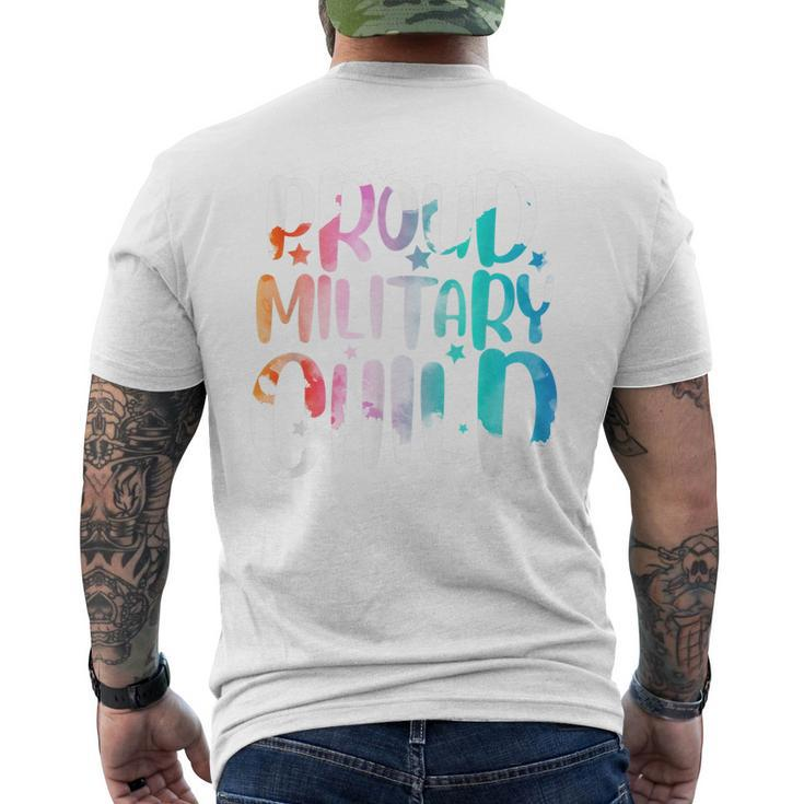 Purple Proud Military Child Military Children Month Men's Back Print T-shirt