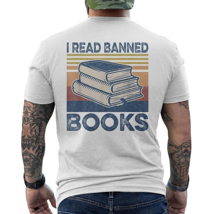 I Read Banned Books Week Librarian Freedom Reader Nerd Men Men's Back Print T-shirt