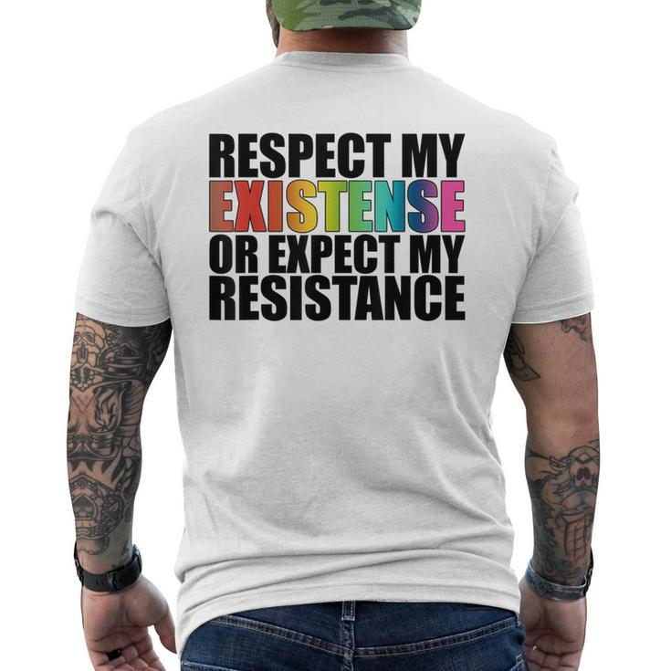 Respect My Existence Or Expect My Resistance Lgbt Men's Back Print T-shirt