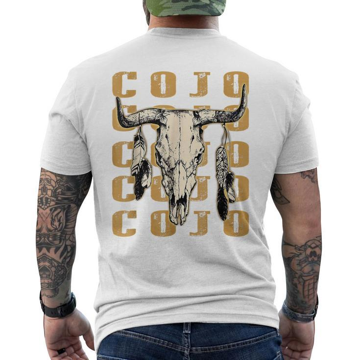 Retro Cojo Bull Skull Music Country 70S Men's Back Print T-shirt