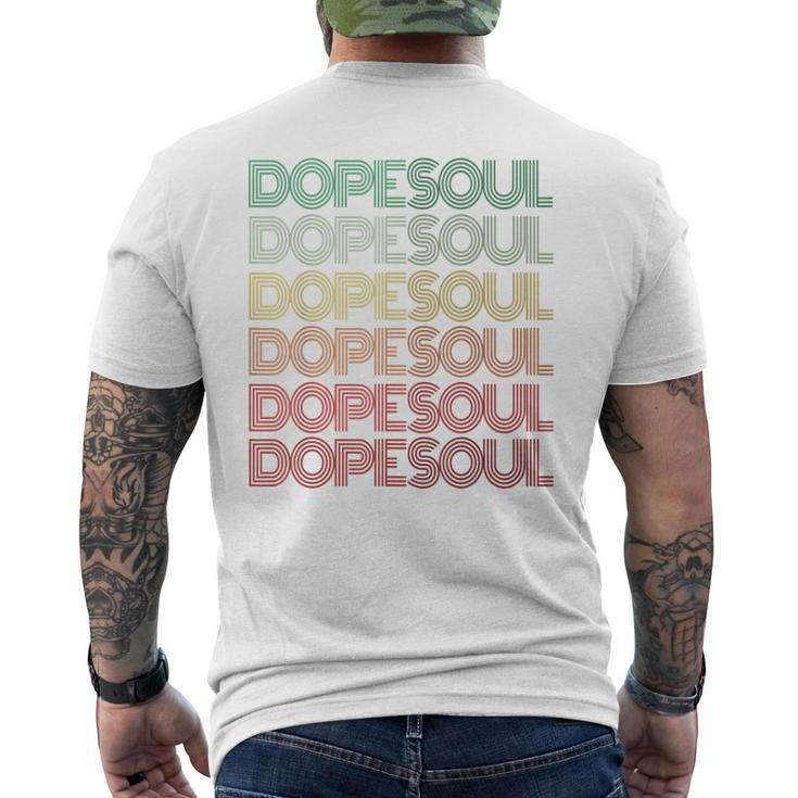 Retro Dope Soul Funny Cool Kid Mom Hipster Dad Music Chick Mens Back Print T-shirt