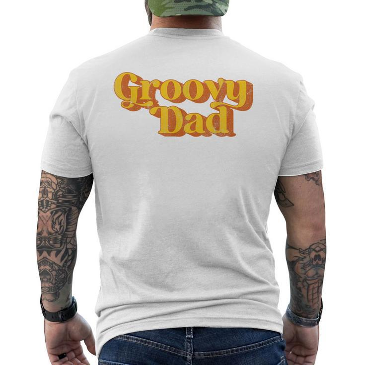 Mens Retro Groovy Dad Vintage 70S Party Matching Costume Men's T-shirt Back Print