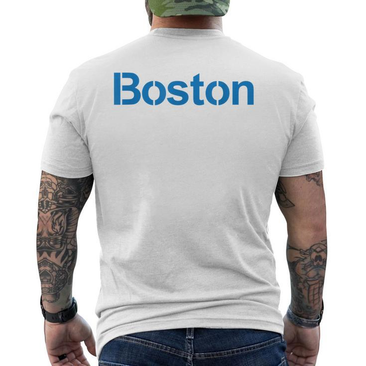 Retro Yellow Boston Men's T-shirt Back Print