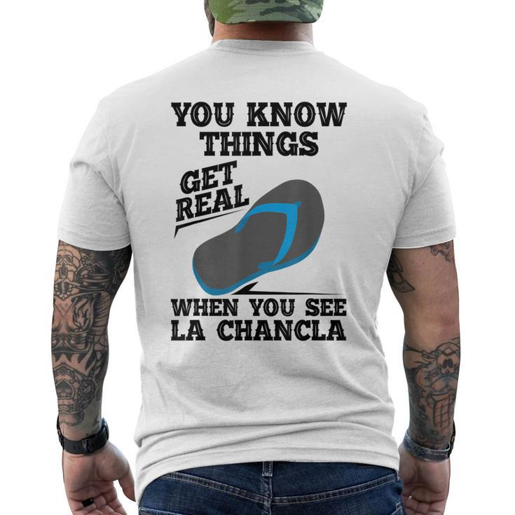 You See La Chancla Spanish Mexican La Chancla Men's T-shirt Back Print