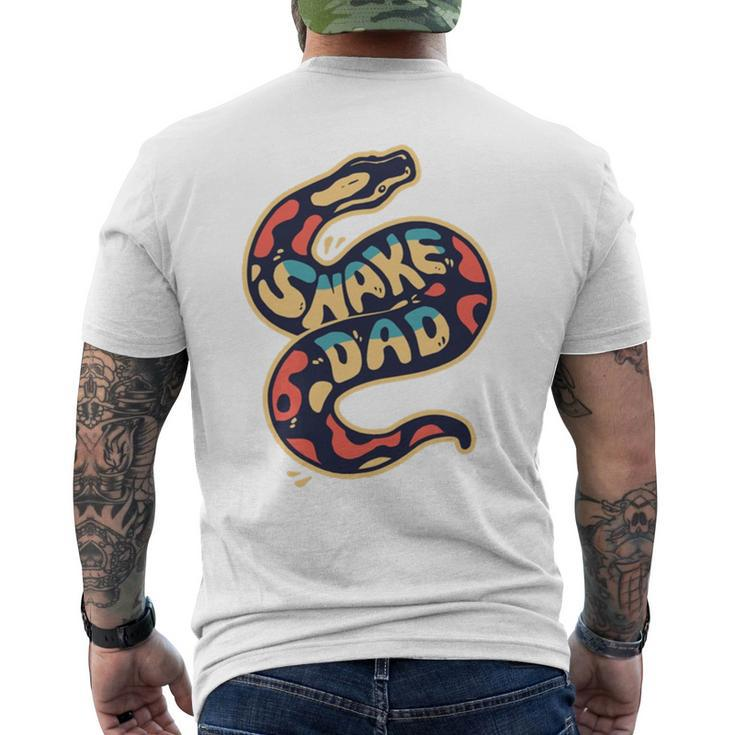 Snake Dad Cute Reptile Men's Back Print T-shirt