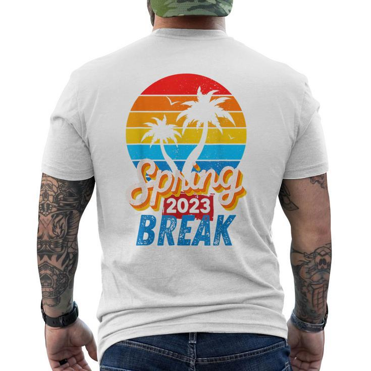 Spring Break 2023 Retro Sunsetfamily Beach Vacations Men's Back Print T-shirt
