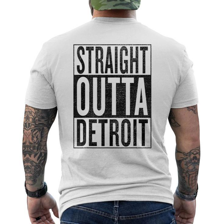 Straight Outta Detroit Great Fun Travel & Idea Men's T-shirt Back Print