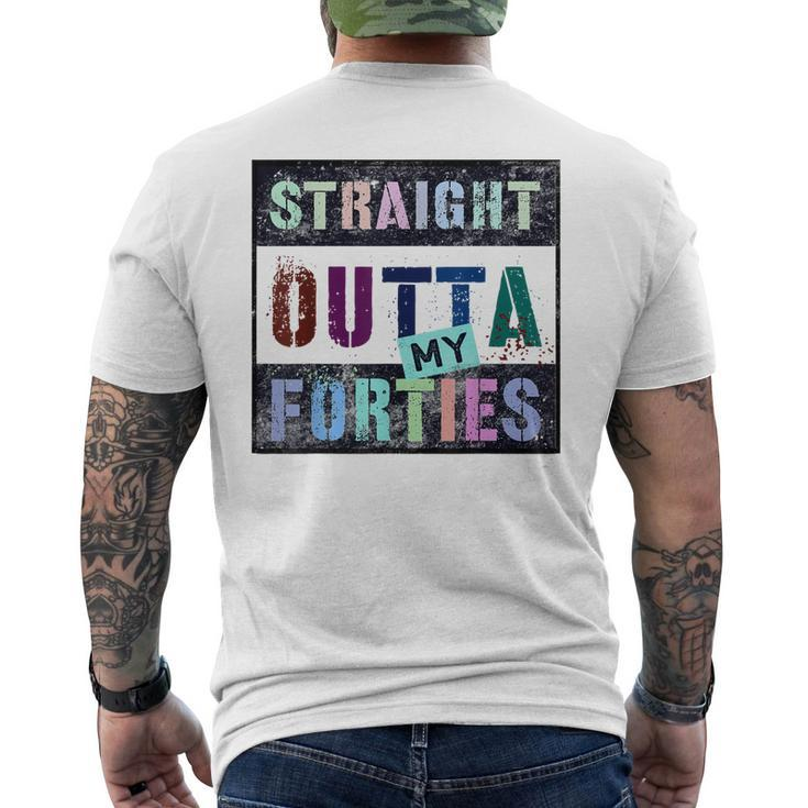 Straight Outta My Forties Vintage 50Th Birthday 1973 Legend Men's T-shirt Back Print