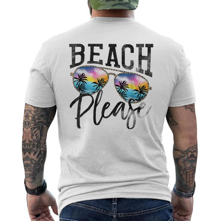 Sunglasses Beach Please Hawaii Beach Hello Summer Holidays Men's T-shirt Back Print