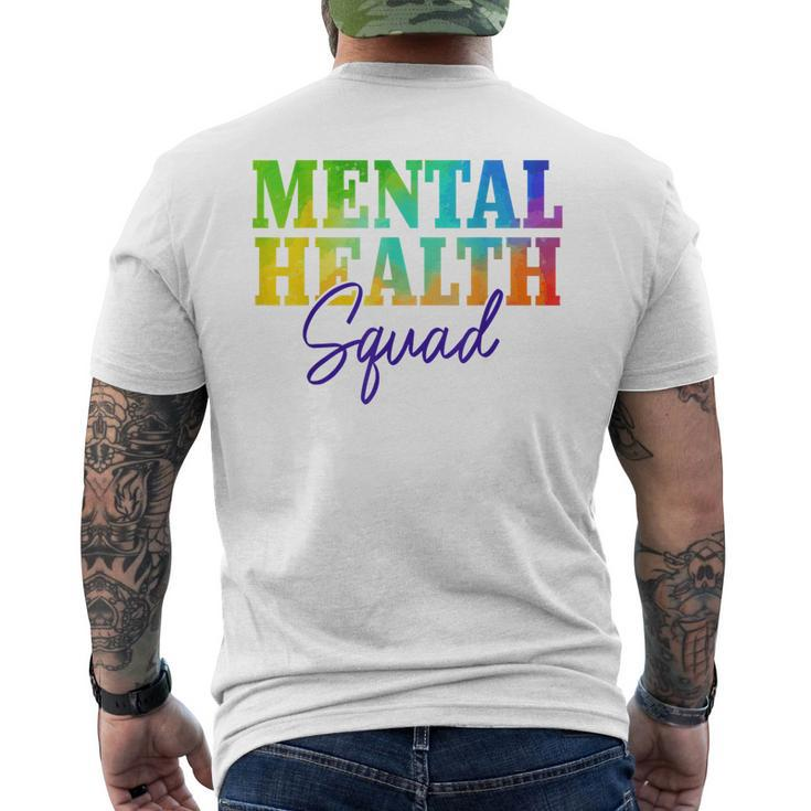 Mental Health Squad Mental Health Awareness Month Matters Men's Back Print T-shirt