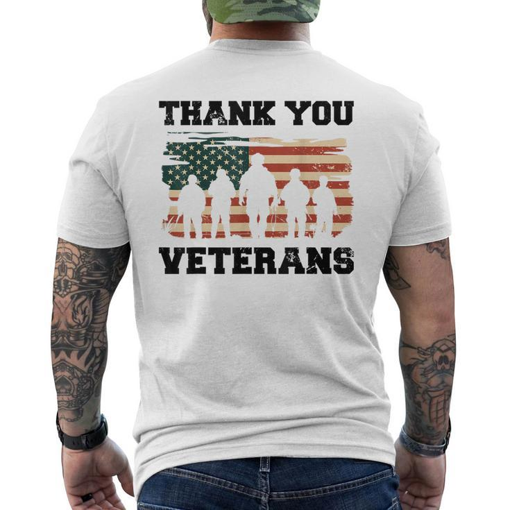 Thank You Veterans - For Veterans Dad Grandpa Men's T-shirt Back Print
