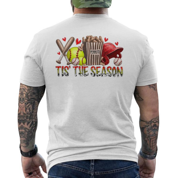 Tis The Season Baseball Softball Lovers Men's Back Print T-shirt