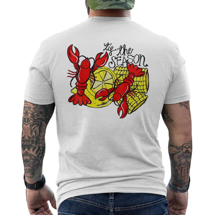 Tis The Season New Orleans Crawfish Mardi Gras Costume Men's Back Print T-shirt
