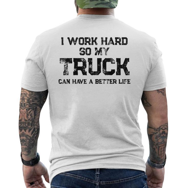Truck Mechanic  Funny Trucker Gifts For Men Diesel Gift For Mens Mens Back Print T-shirt