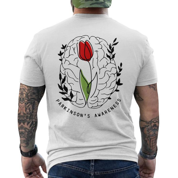 Tulip Parkinsons Awareness Men's Back Print T-shirt