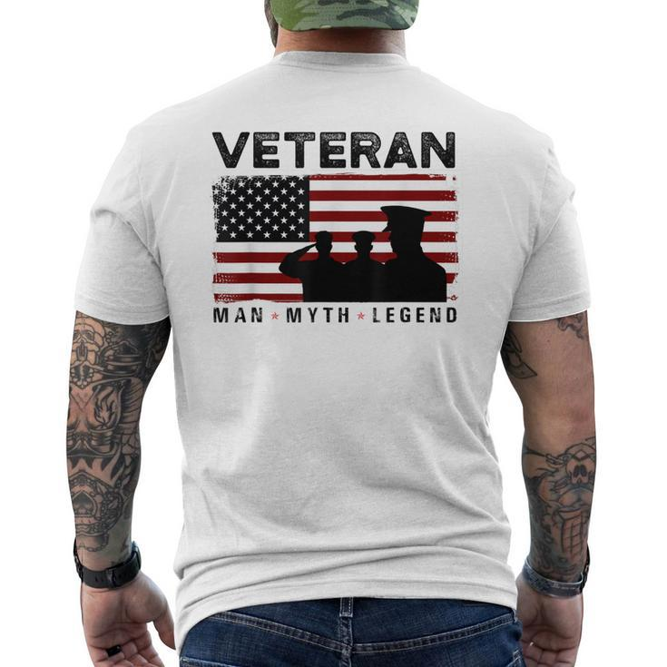 Veteran Man Myth Legend American Army Soldier Military Gift Gift For Mens Mens Back Print T-shirt