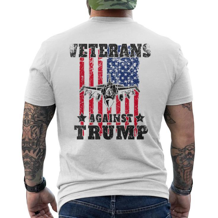 Veterans Against Trump Anti Trump Jet Flag Military Gifts Mens Back Print T-shirt