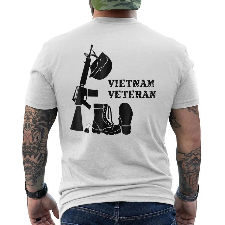 Vietnam Veteran Army Navy Air Force Soldier Sailor Airman T Men's Back Print T-shirt