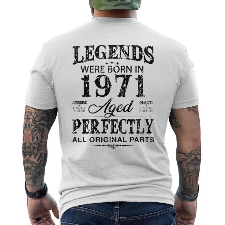 Vintage 1971 51 Years Old Men And Women 51Th Birthday Men's T-shirt Back Print