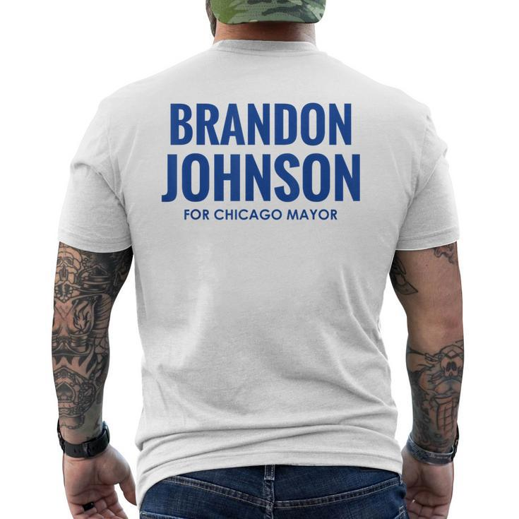 Vote Brandon Johnson For Chicago Mayor Men's Back Print T-shirt