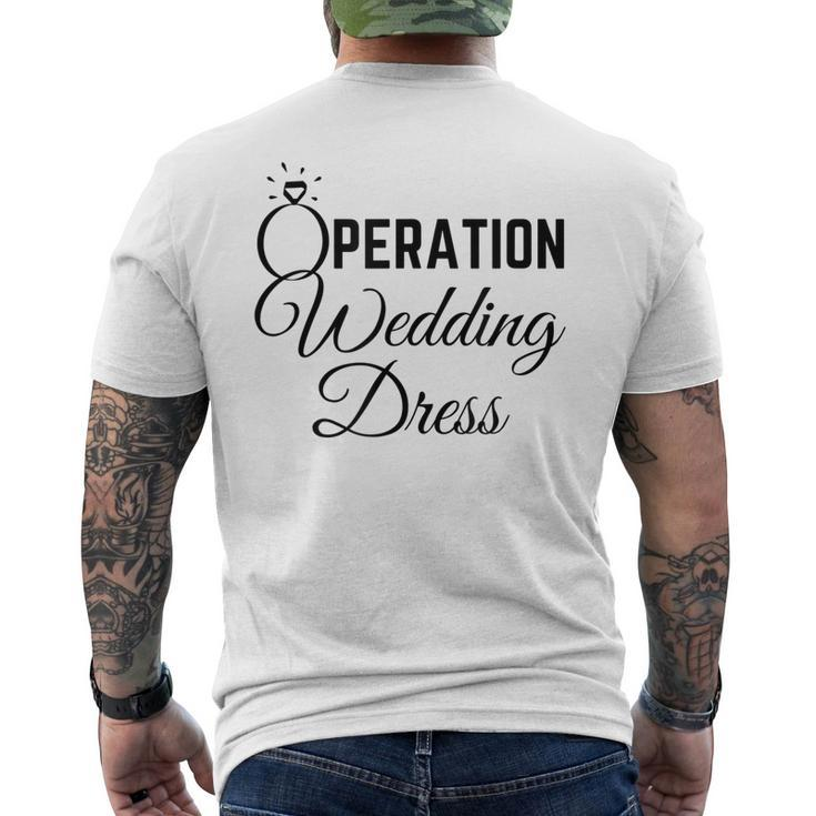 Wedding Dress Shopping Operation Wedding Dress Men's Back Print T-shirt