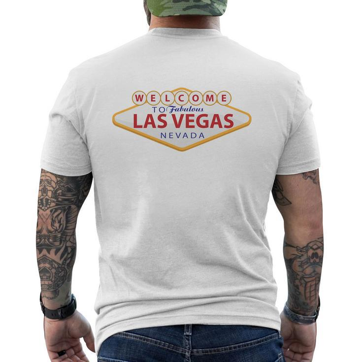 Welcome To Fabulous Las Vegas Sign Men's Crewneck Short Sleeve Back Print T-shirt