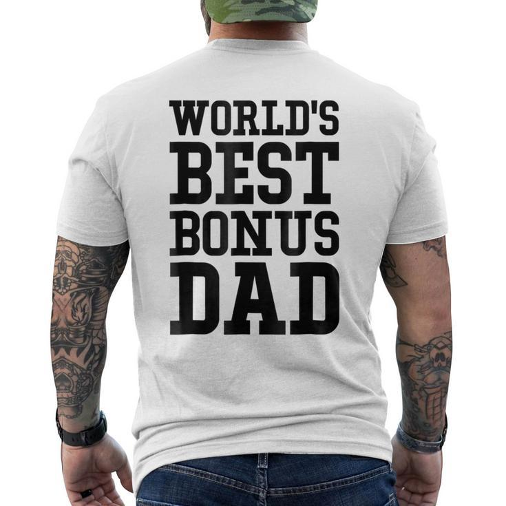 Worlds Best Bonus Dad Men's Back Print T-shirt