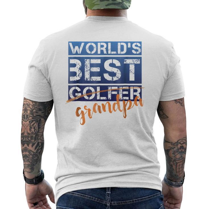 Worlds Best Golfer Grandpa Golf Men's Back Print T-shirt