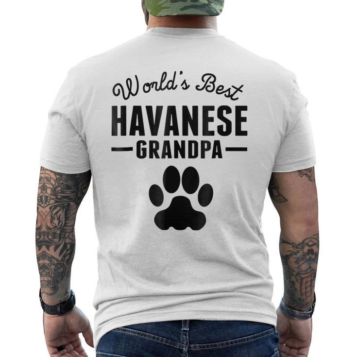 Worlds Best Havanese Grandpa Men's Back Print T-shirt