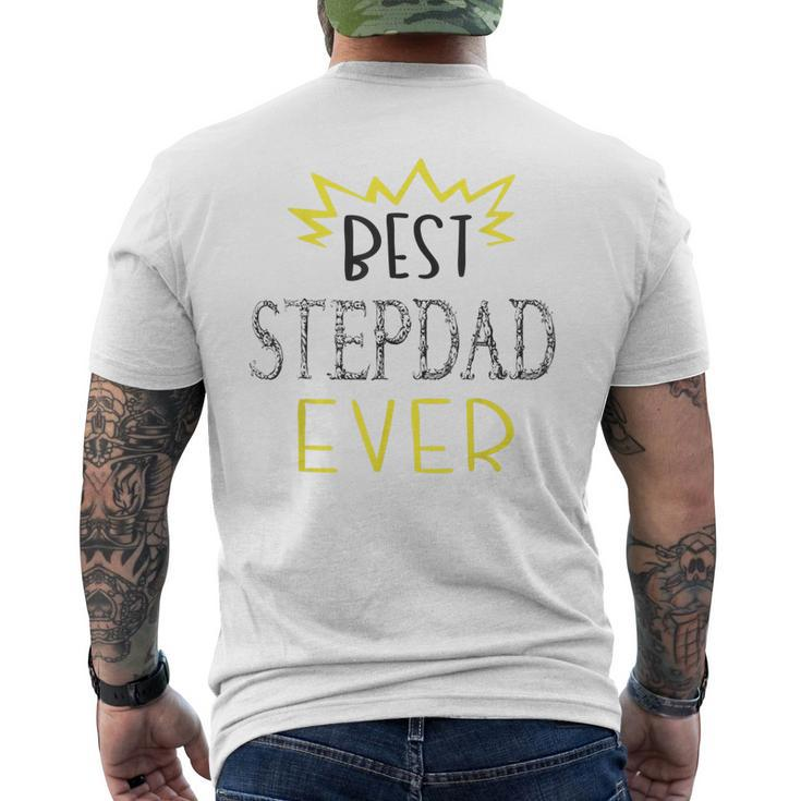 Worlds Best Step Dad Husband Men's Back Print T-shirt
