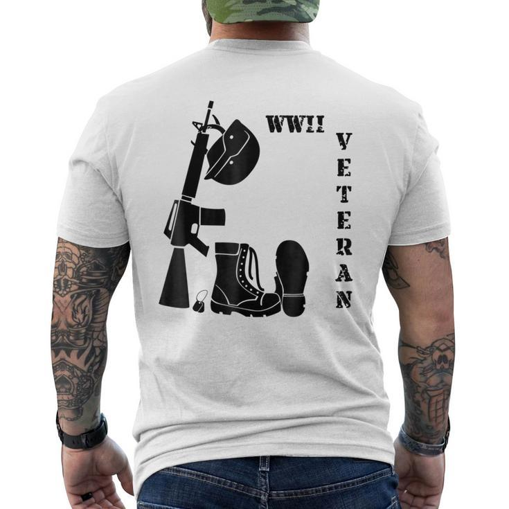 Wwii Veteran Us Army Us Navy Us Air Force Men's Back Print T-shirt