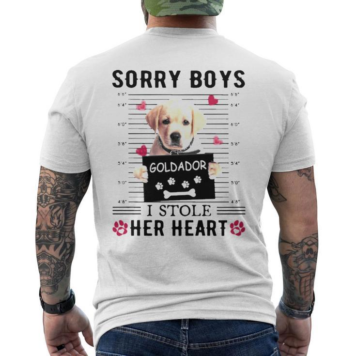 Yellow Goldador Sorry Boys I Stole Her Heart Men's Back Print T-shirt